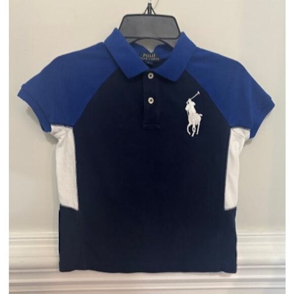 Polo Ralph Lauren Other - Polo Ralph Lauren Short Sleeve Rugby Shirt Big Pony Embroidered Boys Size 5